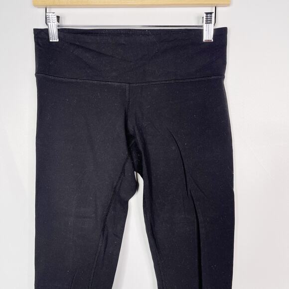 Lululemon Womens Size 6 Black Wunder Under Leggings Yoga Workout Ankle Length - Picture 3 of 6